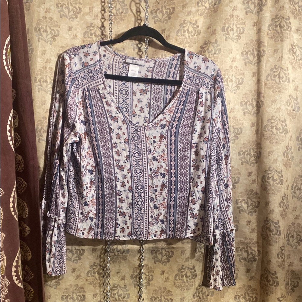 Floral Patterned Women's Top